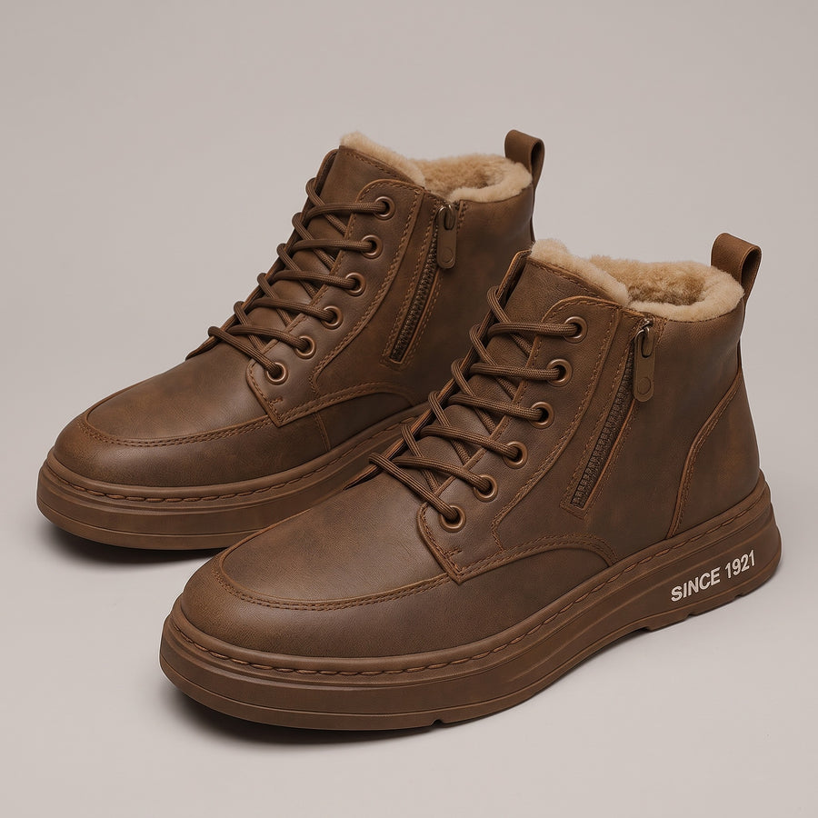 Kalina | Ocieplane sneakersy za kostkę z zamkiem