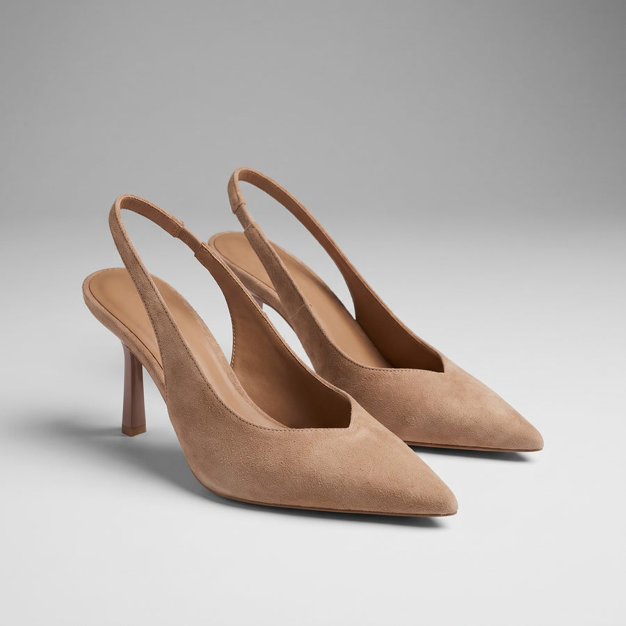Rozalia | Szpilki slingback z noskiem w szpic
